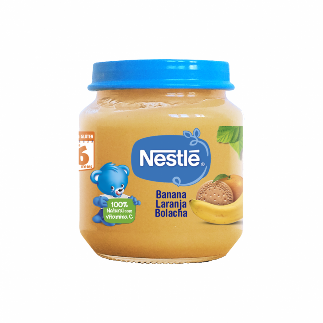 Boião Fruta Banana/ Laranja/ Bolacha Nestlé 130 gr