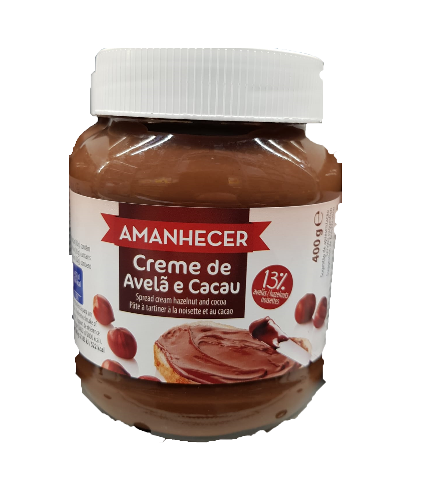 Creme Barrar Avelãs Amanhecer 400 gr