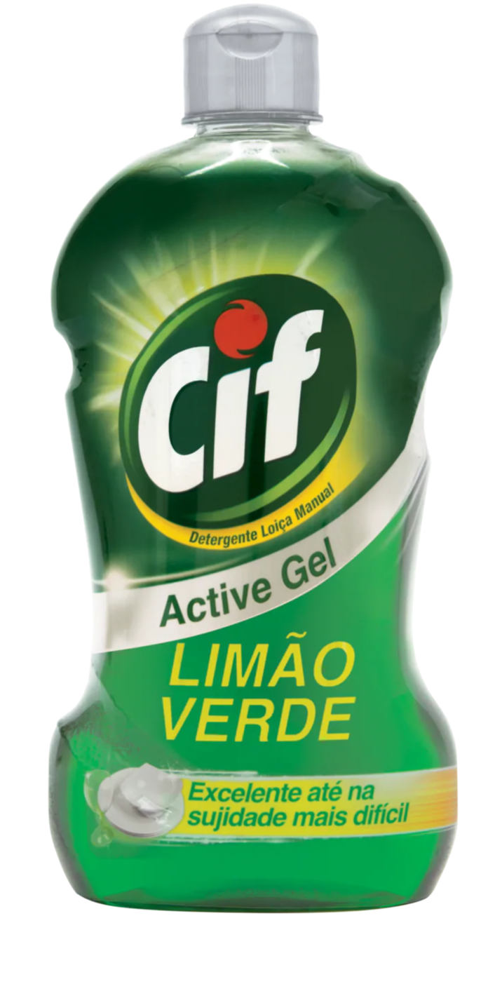 Detergente Loiça Cif Active Gel Limão Verde 450 ml