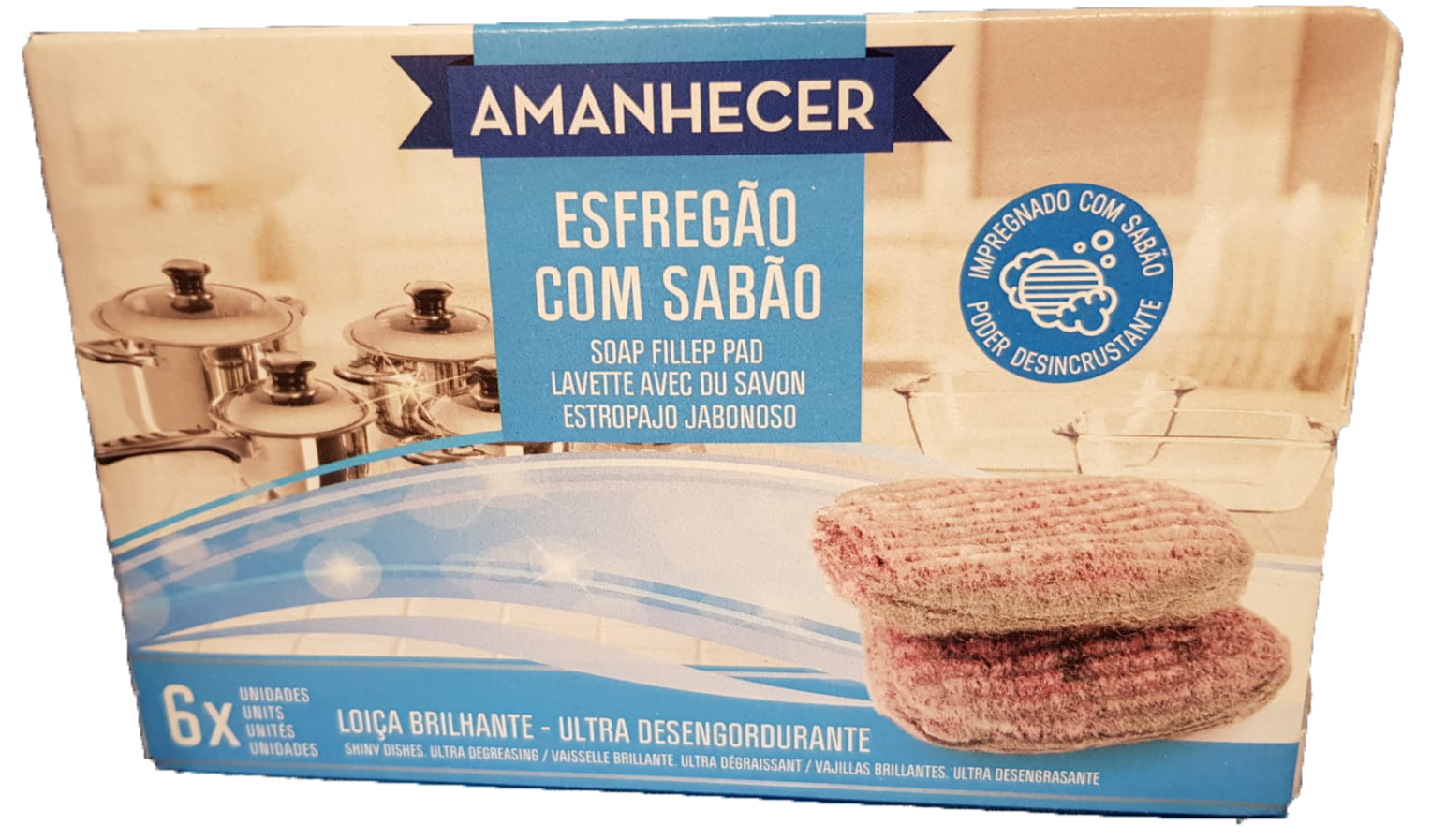 Esfregão com Sabão Amanhecer 6 Unid