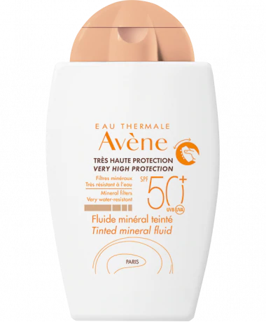 AVÈNE GAMA PELE INTOLERANTE Fluido Mineral SPF 50+ com cor  40 ml